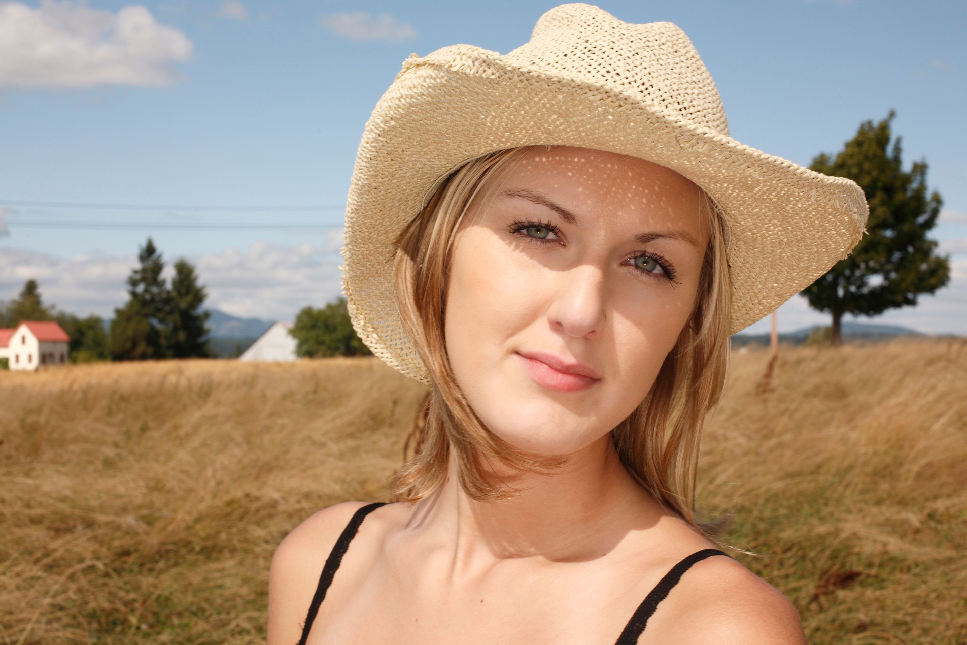 Young woman in a field